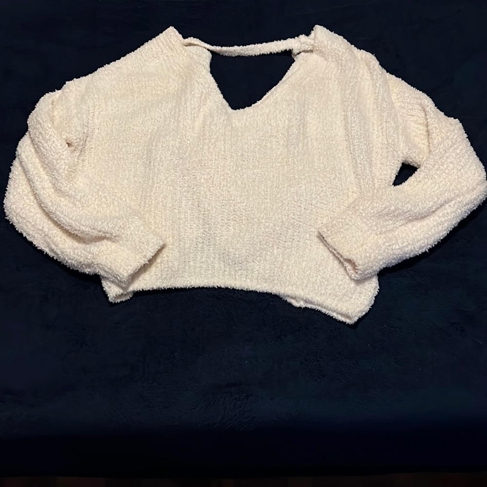 White soft sweater